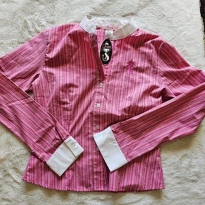Vintage French Kitty by Mighty Fine Womens Dress Shirt, Button Down, Pink, Large - Picture 1 of 5