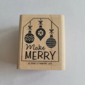Estampilla de goma montada en etiqueta Make Merry 2006 Stampin' Up - Imagen 1 de 2