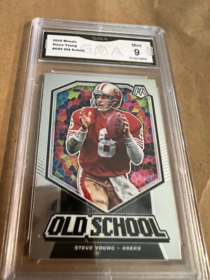 STEVE YOUNG 49ERS 2020 MOSAIC OLD SCHOOL # OS5 GRADED 9 L@@@K - Image 1 of 2