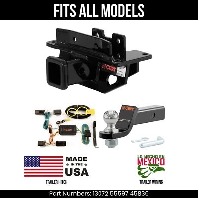 Enganche de remolque Chrysler Aspen 07-09 cableado de 4 pines bola de 2" se adapta a todas las curtas 6K 2" Foto 1 de 4