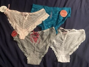 NWT Lot Of 4 Splendies Wiltshire Sheer Large Women’s Panties Sexy Underwear - Picture 1 of 2
