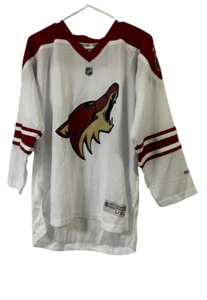 Reebok Youth Phoenix Coyotes Road V-Neck Ice Hockey Jersey, White, Large/XL - Picture 1 of 7