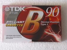 TDK B-90 Blank TDK-B Brilliant Cassette Tape 90 Minutes 13 Qty Sealed