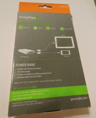 Batería recargable de iones de litio EnerPlex Jumpr Max 10000 mAh USB 1A y 2.0A Foto 1 de 2