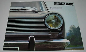 Auto Prospekt Simca 1500 Autoprospekt Stand 1963! - Imagen 1 de 1
