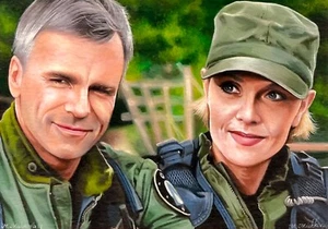 Edición Limitada Doble ACEO IMPRESIÓN SG-1 Stargate Sam Carter Jack O'Neil Mishkova - Imagen 1 de 1