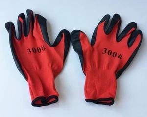 12x Pairs Work Safety Latex Rubber Grip Gloves Builders Gardening Size 10 - Picture 1 of 4