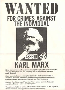"VINTAGE Karl Marx wollte Sozialismus Marxismus PROPOGANDA POSTER/Papier 8,5"" x 14" - Bild 1 von 3