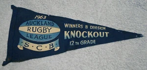 #SS. 1963 AUCKLAND RUGBY LEAGUE FELT PENNANT - Picture 1 of 2