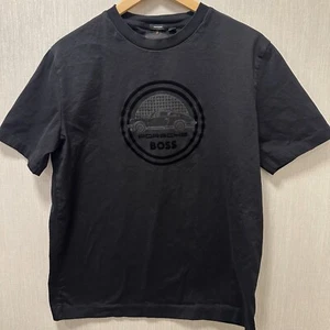 BOSS x Porsche Mercerized Cotton T-shirt Men Black L - Picture 1 of 8