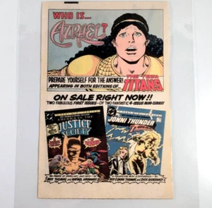 Who Is Azrael Teen Titans laminiert 90er Promo Werbung Justice Society Comic Kunst - Bild 1 von 5