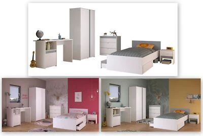 Hochbett Pirouette 21 Weiß Parisot 5-teiliges Kinder- und Jugendzimmer Set - Bild 1 von 4