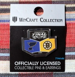 2019 Stanley Cup Final Finals Pin Lapel St Louis Blues vs Boston Bruins - Picture 1 of 1