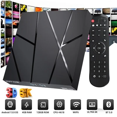 T95 PRO Android 13.0 TV BOX 5G WLAN6 6K HD 128GB Quad Core Smart Media Player DE - Bild 1 von 4