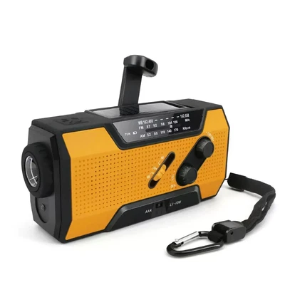 WENBELLE Emergency Solar Hand Crank Weather Radio 2000mAh Power Bank Charger Flash Light