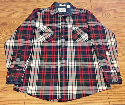 Northwest Territory VTG Flannel Shirt Blue Red Plaid Acrylic Mens Small - Image 1 of 4