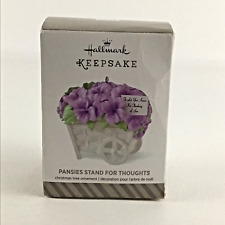 Hallmark Keepsake Ornament Pansies Stand For Thoughts 2014 Purple Pansy Basket