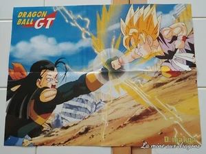 Grand Poster Dragon Ball GT D mangas vintage Super C 17 Goku Vegeta ss4 android - Picture 1 of 2