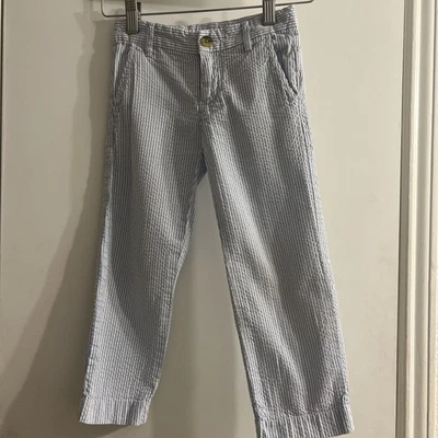 Janie And Jack Boys Blue And White Striped Pants Size 4 - Image 1 of 4