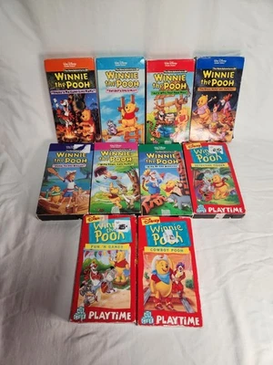The New Adventure Of Winnie The Pooh Playtime Vhs Tapes Set Of 10 Good Condition - Image 1 of 4