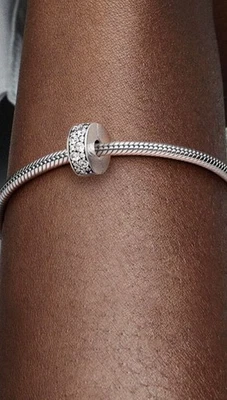 Pandora Charm Klarer Pavé Clip Sterling-Silber OVP - Bild 1 von 4