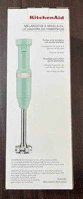Batidora de mano con cable KitchenAid hielo - azul (KHBV53IC) Foto 1 de 4