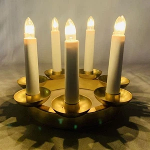 IKEA Glansa Candelabra Gold Centerpiece Xmas Wreath Candle Decoration Wihlborg - Picture 1 of 3