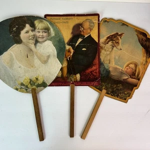 Vtg Handheld Advertising Fans Lot of 3 Iowa USA Collectible *Read* - Picture 1 of 24
