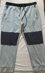 Aeropostale Men Size 3XL Gray/Black Streetwear Active Joggers Pants Zip Pockets - Picture 1 of 7