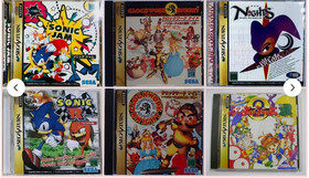 Sonic Jam Sonic R Nights Clock Work Knight Puyo set of 6 Sega Saturn