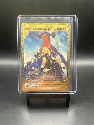 Gold Foil Custom Display Fan Art Garchomp V 400hp NM Free Shipping Tg23/tg30 - Image 1 of 2