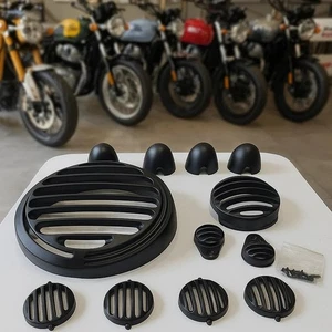 FIT FOR ROYAL ENFIELD CLASSIC 350 REBORN HEADLIGHT /TAIL LAMP /TRAFFICATOR GRILL - Picture 1 of 13