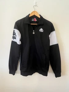 Kappa Men's Jacket Size Small Black & White Retro Style Polyester 90s Style - Picture 1 of 12