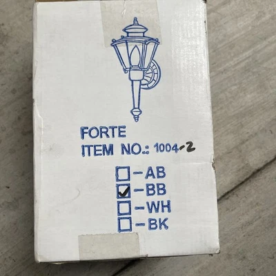 FORTE LIGHTING EXTERIOR SOLID BRASS 1004-2 CLEAR GLASS BARE BRASS BB - Image 1 of 4