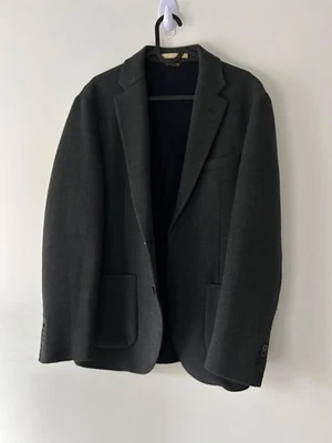 Blazer Massimo Dutti para hombre mezcla de lana gris oscuro talla 48 regular clásico 2 botones Foto 1 de 4