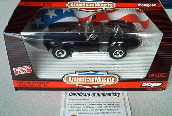 *RARO* Ertl 1/18 1965 Shelby Cobra - Negro - Motogear - 1/2500* Foto 1 de 1