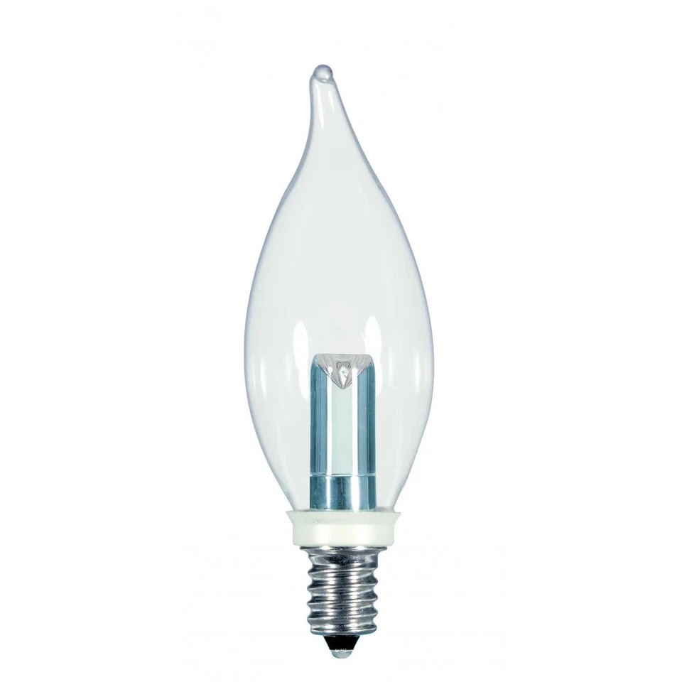 1 Watt LED - CA8 - Clear - 2700K - Candelabra base - 120 Volt - Carded - 48-Pack - Image 1 of 4