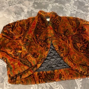 Echte CHRISTIAN DIOR Vintage Design gemusterte Pelzjacke Größe M guter Zustand - Bild 1 von 6