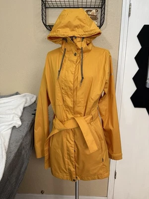Chaqueta de lluvia resistente al agua Columbia Pardon My Trench para mujer talla mediana amarilla Foto 1 de 4