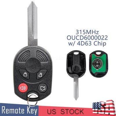 Remote Control Car Key Fob for Lincoln MKX MKZ 2007 2008 2009 2010 OUCD6000022 - Image 1 of 4