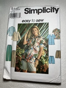 Simplicity Pattern 8188 Easy To Sew Misses' Shirt Shorts Pants Sizes 18-22 UNCUT - Picture 1 of 2