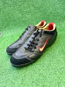 RARE Nike 5 AZC II Zoom Air Indoor Soccer Cleats Men 11.5 Black Red Gold Five - Picture 1 of 19