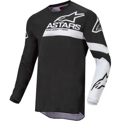 Alpinestars Fluid Chaser MX Jersey Top Mens Black White