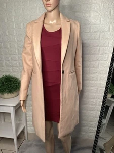Forever New Camel Longline Coat Size 4 AU Outerwear Work Events Everyday Style - Picture 1 of 13