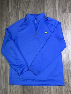 Masters Tech 1/4 Zip Mens Large Blue Augusta National Golf Pullover Sweater Logo - Image 1 of 4