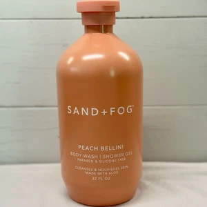 Gel de ducha gel de ducha Sand + Fog Peach Bellini 32 fl oz aloe nutritivo envío gratuito - Imagen 1 de 3