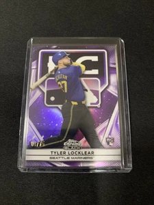 2025 Topps Chrome Black Tyler Locklear RC Rookie Design Variation Purple /75 - Imagen 1 de 3