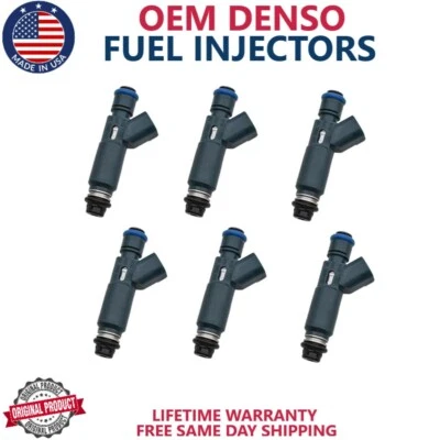 6x GENUINE OEM DENSO Fuel Injectors Fits 2002-2006 Mazda MPV 3.0L V6 #2M2E-A7B - Image 1 of 4