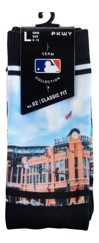 Colorado Rockies Logo Crew Socks Mens Large Coors Field Stadium Edition Baseball Cover