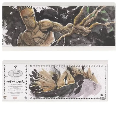 2019 Marvel Premier Sketch Cards Quad Panel 1/1 Joey Lee Cabral Auto - Image 1 of 4